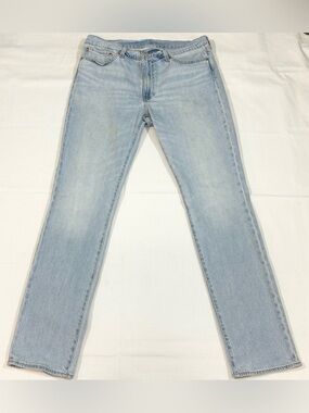 Levi’s Premium Mens 36x34 Jeans 511 Big E Slim Fit Straight Leg Tall Light Wash